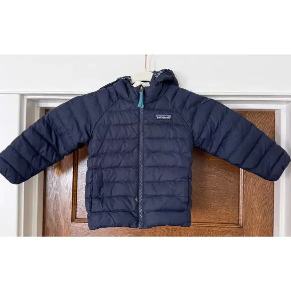 PATAGONIA Reversible Down Sweater™ Hoody Quilted Puffer Jacket Size 2T - Picture 1 of 5